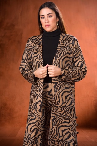 Cardigan lungo - Marrone