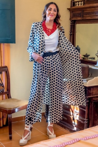 Pantaloni casual in seta - Bianco