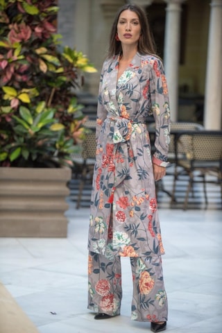 Pantaloni wide legs - Verde