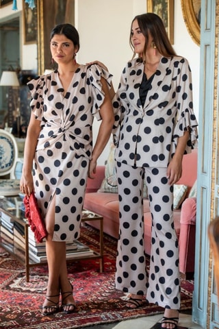 Pantaloni flare - Beige