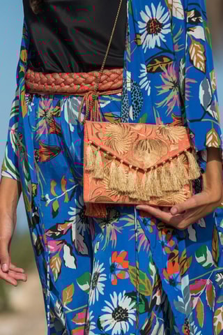 Pantaloni casual in seta - Blu