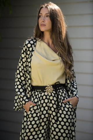 Kimono in seta - Nero