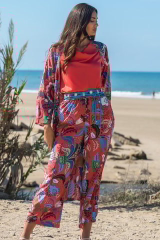 Kimono in seta - Rosso