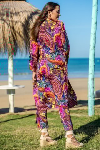 Zijden Kimono - Fuchsia