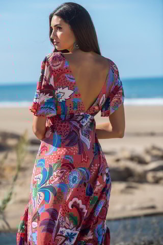 Abito in seta - Rosso