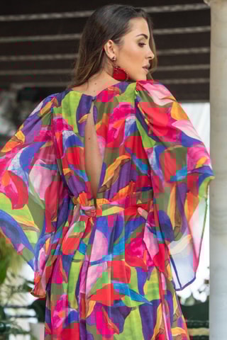 Abito lungo - Fucsia