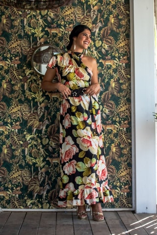 Robe asymétrique - Noir