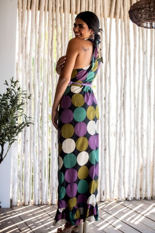 Abito asimmetrico - Verde