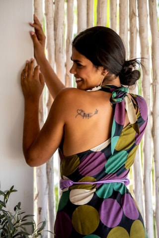 Abito asimmetrico - Verde