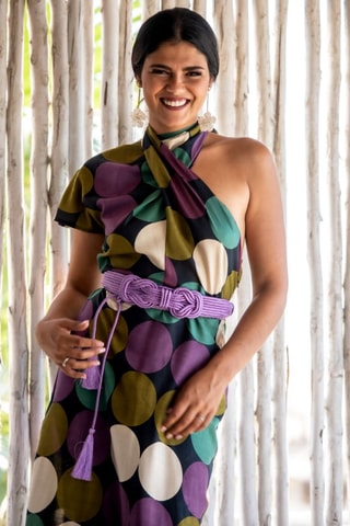 Abito asimmetrico - Verde