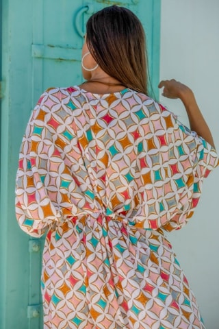 Abito lungo in seta - Multicolore