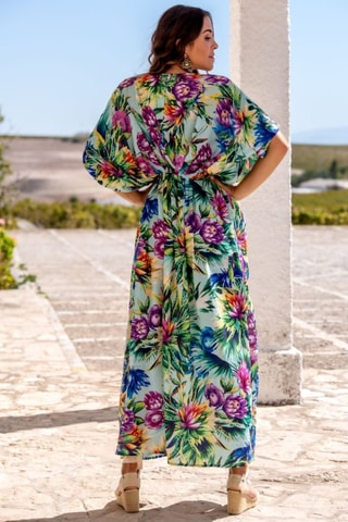 Abito a tunica in seta - Multicolore