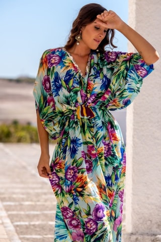 Abito a tunica in seta - Multicolore