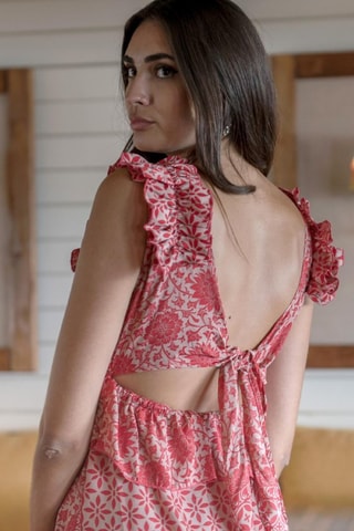 Abito midi in seta - Taupe