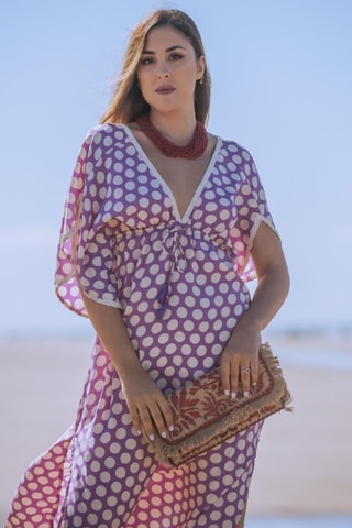 Abito lungo in seta - Viola