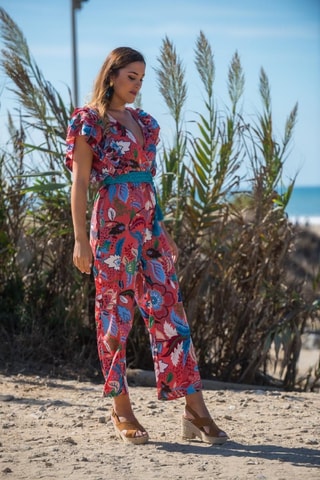 Tuta in seta - Rosso