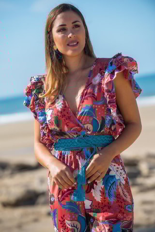 Tuta in seta - Rosso