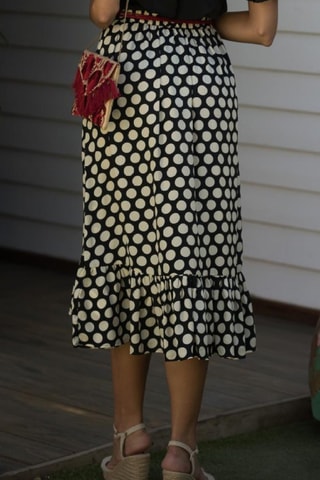 Gonna midi in seta - Nero