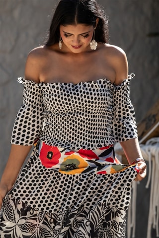 Top in seta - Bianco