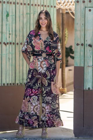 Combinaison en soie - Noir