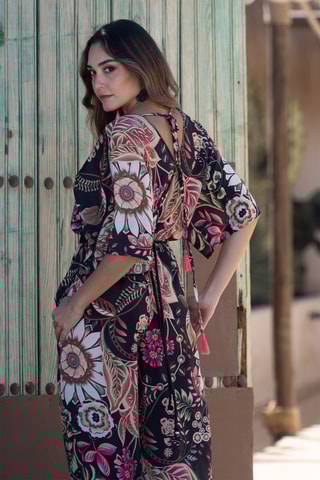 Combinaison en soie - Noir