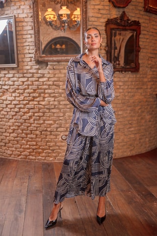 Blusa e pantaloni - Blu