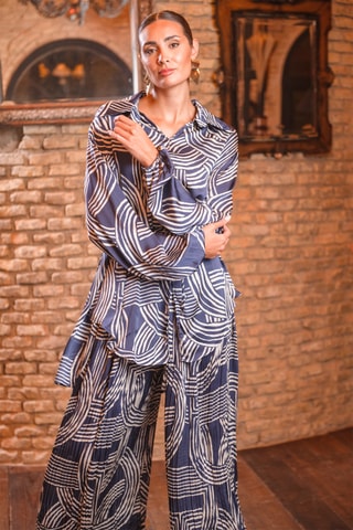 Blusa e pantaloni - Blu