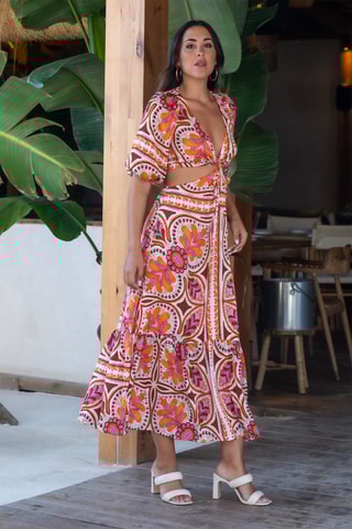 Abito lungo - Arancione