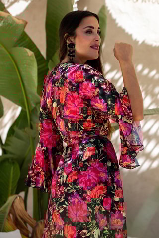 Abito scaldacuore in seta - Nero