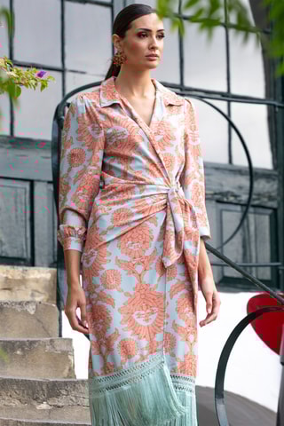 Robe portefeuille - Ciel