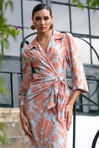 Robe portefeuille - Ciel