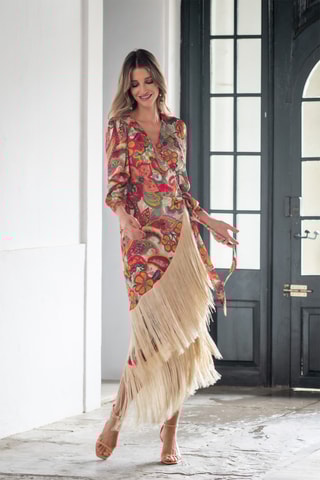 Abito lungo - Fucsia