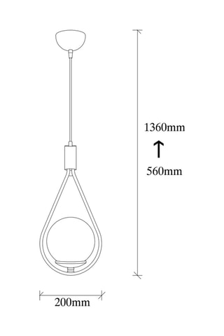 Lampadario Mudoni - Nero - 100 W