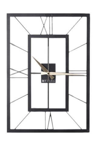 Wandklok November XL - 70 x 50 cm - Zwart