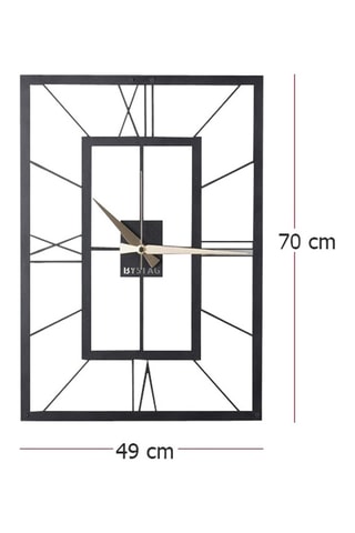 Wandklok November XL - 70 x 50 cm - Zwart