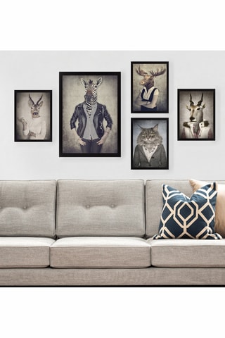 5 Wanddecoraties Théo2 -  24 x 29 cm / 34 x 44 cm