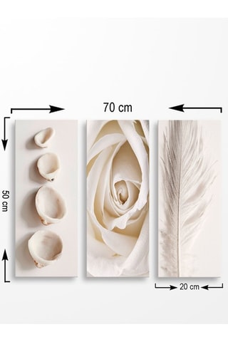 3 Wanddecoraties - 20 x 50 cm