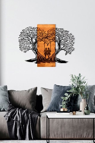 Houten Wanddecoratie Eva - Naturel - 76 x 58 cm