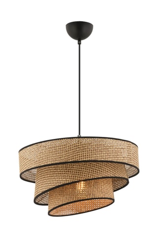Lampadario  Couper Hazeran - Nero e beige - 45-60 W
