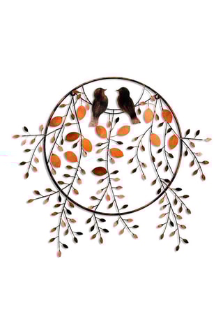 Décoration murale Love of Birds - 86 x 75 cm - Noir et rouge