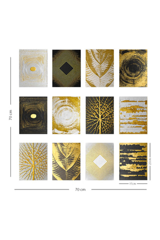 12 Wanddecoraties - 12 x 20 x 15 cm