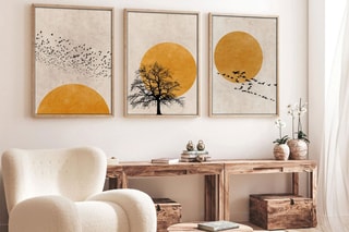 3 Massief Houten Wanddecoraties Huhu - 30 x 40 cm