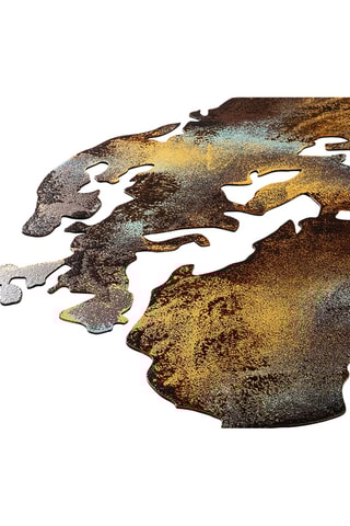 Wanddecoratie Wold Map Medium 3 - 150 x 59 cm - Bruin