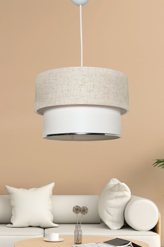 Lampadario TM121 - Bianco e beige - 60 W