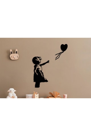 Wanddecoratie Banksy Zwart - 85 x 105 cm - Reproductie