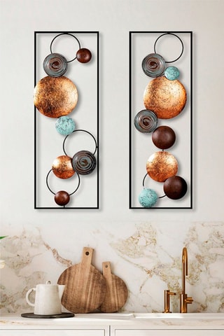 Wanddecoratie Textured - 92 x 32 cm - Zwart