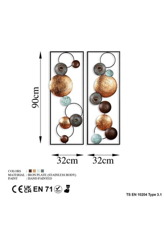 Wanddecoratie Textured - 92 x 32 cm - Zwart