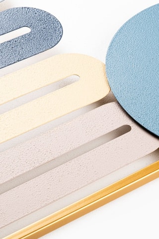 2 Wanddecoraties - Geel en Blauw