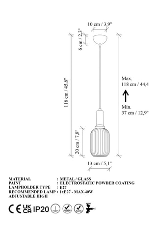 Lampadario Asker - Dorato - 40 W