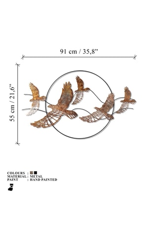 Décoration murale - 91 x 55 x 4 cm - Marron